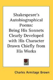 Cover of: Shakespeare's Autobiographical Poems by Charles Armitage Brown