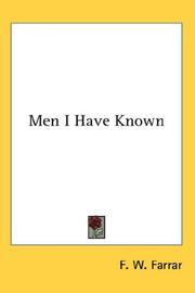 Men I have known by Frederic William Farrar