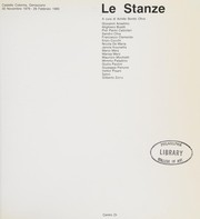 Cover of: Le stanze: Castello Colonna, Genazzano, 30 novembre 1979-29 febbraio 1980