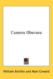 Cover of: Camera Obscura by William Bolitho