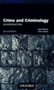 Cover of: Crime and criminology by R. D. White