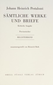 Cover of: Sämtliche Werke und Briefe: provisorischer Registerband