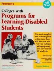 Cover of: Peterson's guide to colleges with programs for learning-disabled students