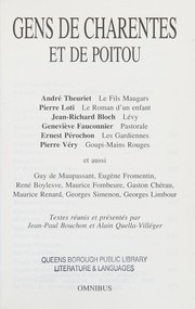 Cover of: Gens de Charentes et de Poitou by Jean-Paul Bouchon, Alain Quella-Villéger