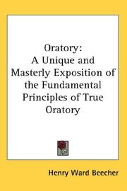 Cover of: Oratory by Henry Ward Beecher