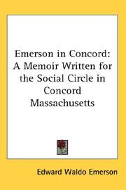 Emerson in Concord by Edward Waldo Emerson