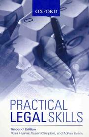 Cover of: Practical Legal Skills by Ross Hyams, Susan Campbell, Adrian Evans