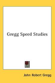 Cover of: Gregg Speed Studies by John Robert Gregg