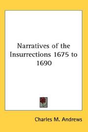 Cover of: Narratives of the Insurrections 1675 to 1690