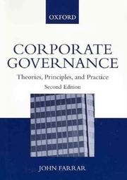 Cover of: Corporate governance: theories, principles, and practice