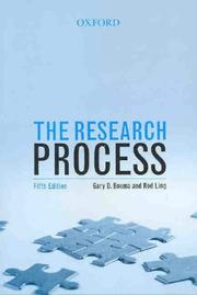 Cover of: The research process by Gary D. Bouma