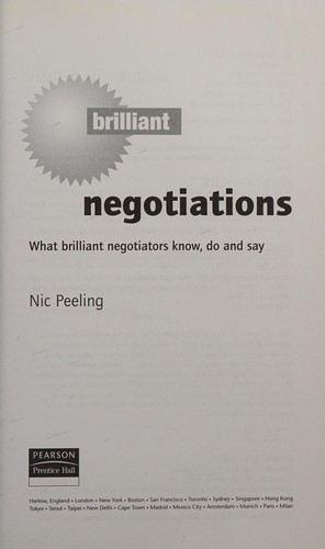 Brilliant negotiations by Nic Peeling