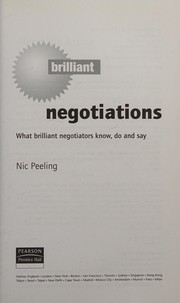 Cover of: Brilliant negotiations by Nic Peeling