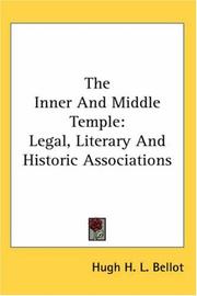 Cover of: The Inner And Middle Temple by Hugh H. L. Bellot