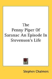 Cover of: The Penny Piper Of Saranac An Episode In Stevenson's Life