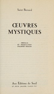 Cover of: Oeuvres mystiques