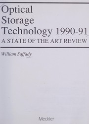 Cover of: Optical Storage Technology, 1990-91: A State of the Art Review