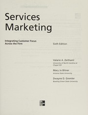 Cover of: Services marketing: integrating customer focus across the firm