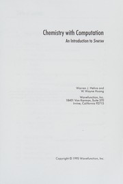 Cover of: Chemistry with computation: An introduction to SPARTAN