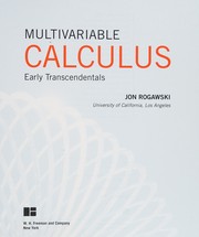 Cover of: Multivariable Calculus by Jonathan Rogawski