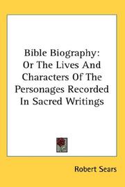 Cover of: Bible Biography by Robert Sears