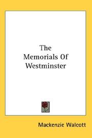 Cover of: The Memorials Of Westminster