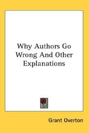 Cover of Why Authors Go Wrong And Other Explanations
