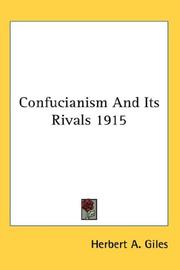 Cover of: Confucianism And Its Rivals 1915 by Herbert Allen Giles