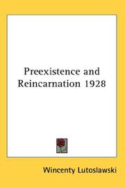 Cover of: Preexistence and Reincarnation 1928