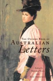 Cover of: The Oxford book of Australian letters