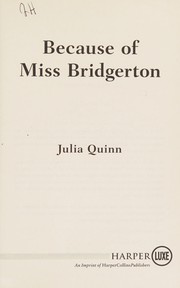Cover of: Because of Miss Bridgerton