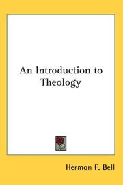 Cover of: An Introduction to Theology