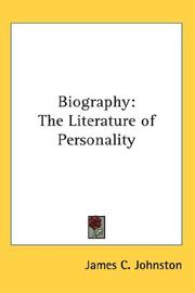 Cover of: Biography: The Literature of Personality