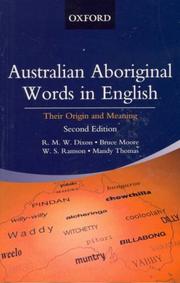 Cover of: Australian Aboriginal Words in English: Their Origin and Meaning