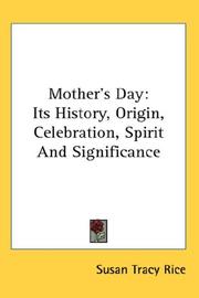 Cover of: Mother's Day by Susan Tracy Rice