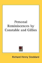 Cover of: Personal Reminiscences by Constable and Gillies