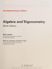 Cover of: Algebra and Trigonometry by Ron Larson