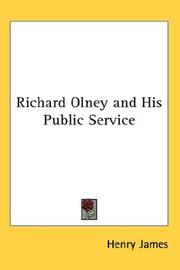 Cover of: Richard Olney and His Public Service