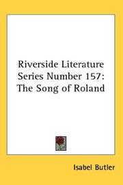 Cover of: Riverside Literature Series Number 157 | Isabel Butler