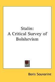Cover of: Stalin: A Critical Survey of Bolshevism