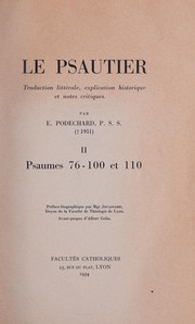Le Psautier by E. Podechard
