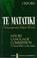 Cover of: Te matatiki