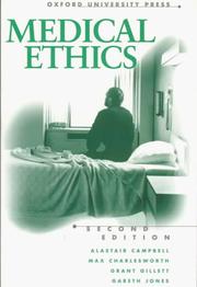 Cover of: Medical ethics | 