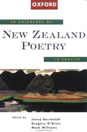 Cover of: An anthology of New Zealand poetry in English
