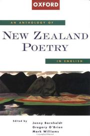 Cover of: An Anthology of New Zealand Poetry in English