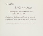 Cover of: Class backwards: growing up in Nordeast Minneapolis in the '40s and '50s