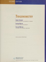 Cover of: Trigonometry by James Stewart, Lothar Redlin, Saleem Watson