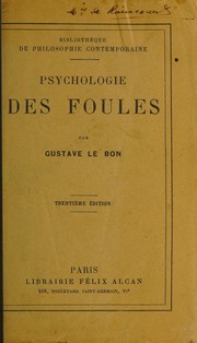 Cover of: Psychologie des foules