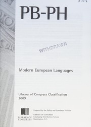 Library of Congress classification. PB-PH. Modern European languages by Library of Congress