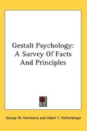 Cover of: Gestalt Psychology | George W. Hartmann